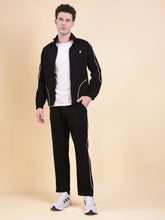 Men's Flex Grid Tracksuit-Black